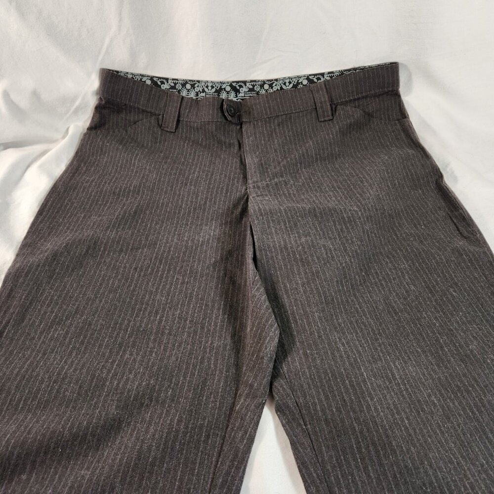 Lee Women's Comfort Waistband Pants Black with Striped 16P Sz Petite 16 Pockets - Picture 11 of 11